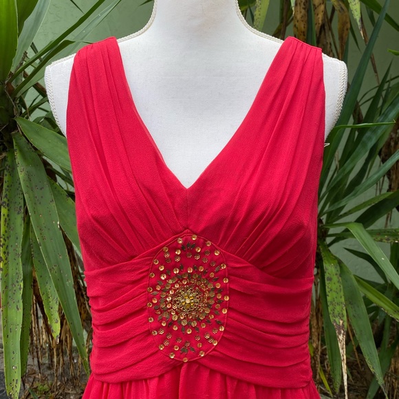 Red Peplum Tank Top - Picture 1 of 7
